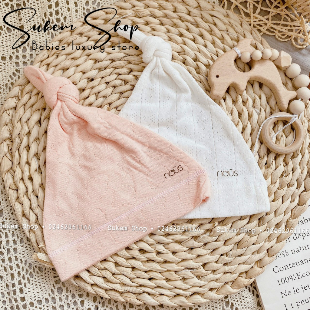 Mũ Chỏm Thắt Nút Nous 2023 Cho Bé Sơ Sinh 0-3m