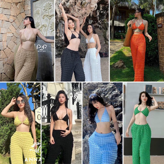 Set bikini 3 món quần dài chất xốp dày dặn siêu xịn