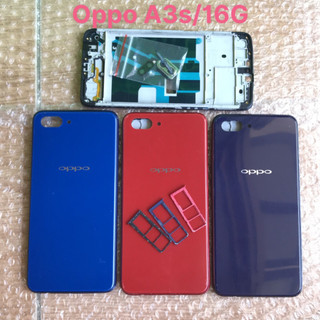 Bộ Vỏ + Sườn OPPO A3s 16G zin đẹp như hình ( Lỗ Sim Dưới )