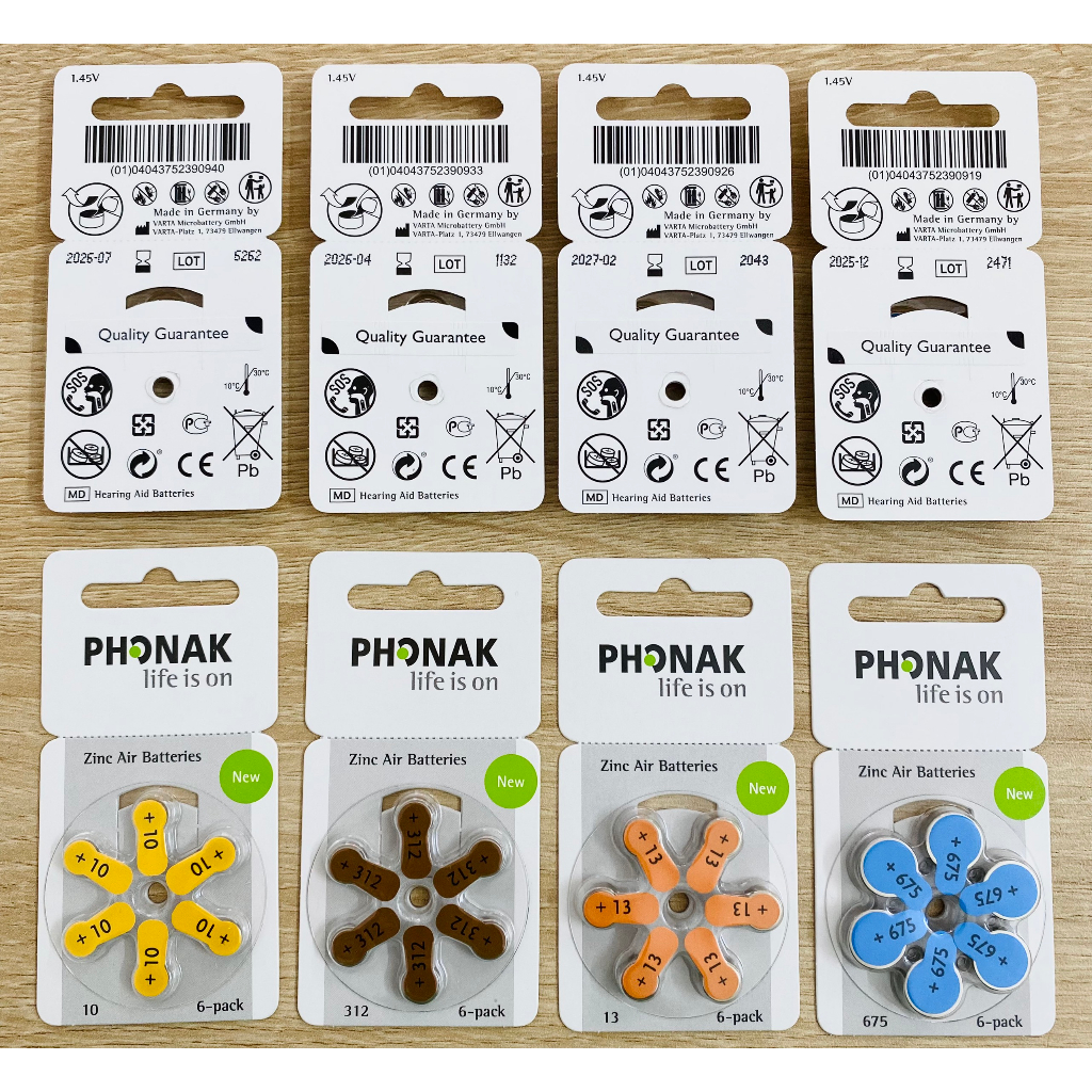 Pin Máy Trợ Thính chính hãng- PHONAK của Thuỵ sỹ