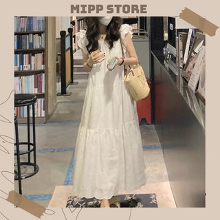 [Order] Đầm babydoll dáng dài phối ren tay cánh tiên siêu hot thời trang cho nữ