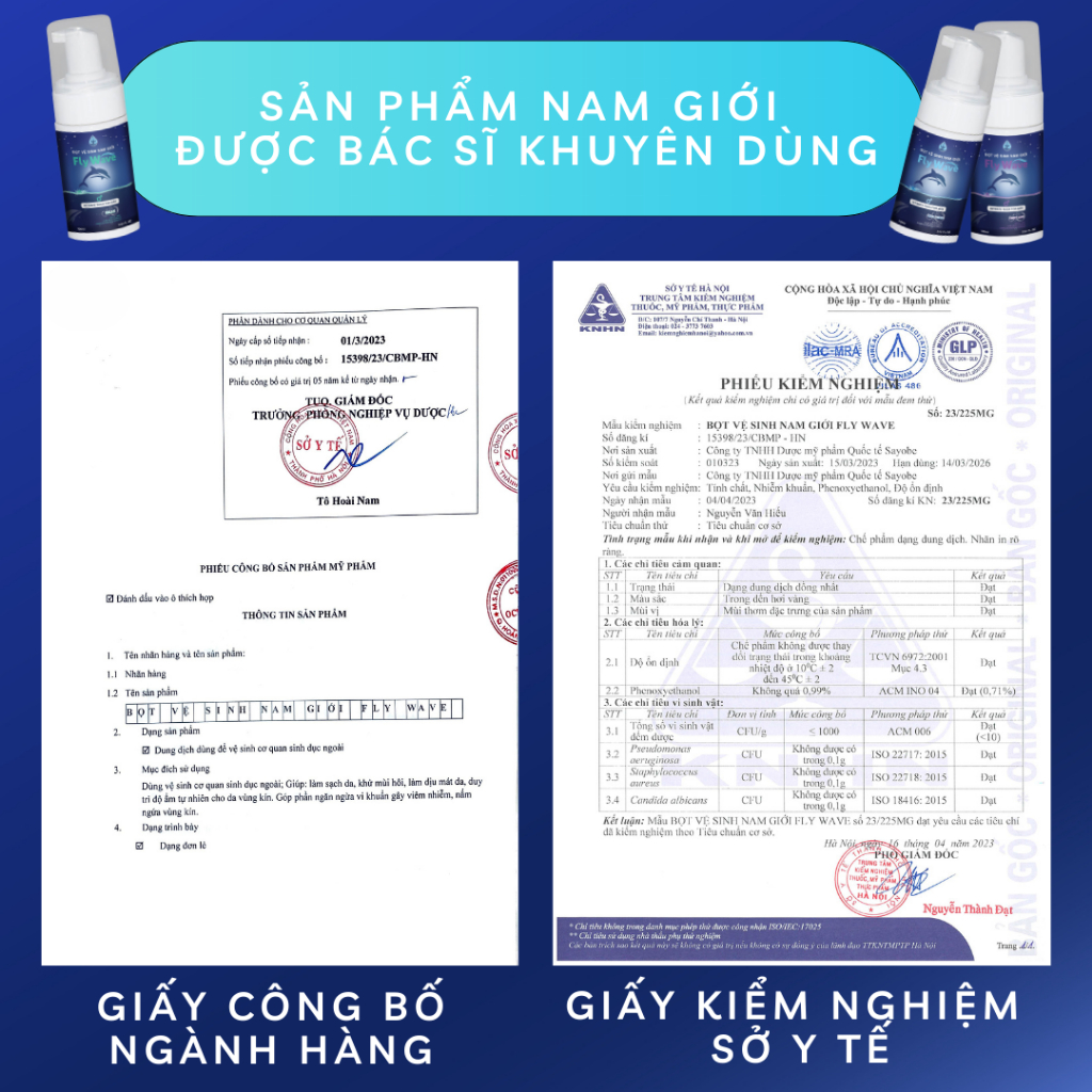 Bọt vệ sinh nam giới Fly Wave 100ml Dung dịch tạo bọt Hàn Quốc làm sạch sâu, hương thơm lâu