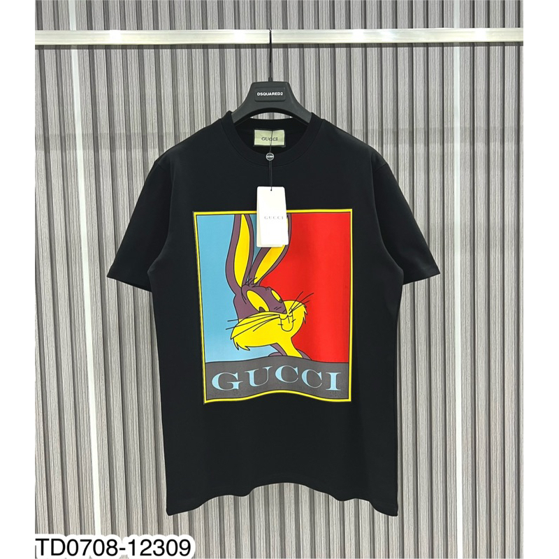 Áo thun nam nữ cotton 100 hình thỏ Gu Chỳ mới nhất, Áo phông nam nữ G.C full front Cao Cấp