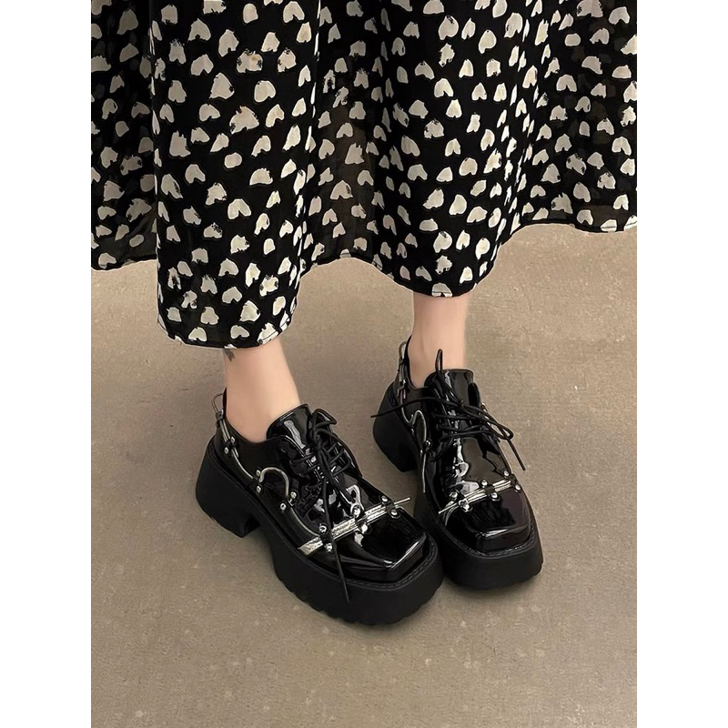 GIÀY OXFORD O105 ĐẾ CAO 5CM PHONG CÁCH ANH QUỐC PHỐI  KHÓA