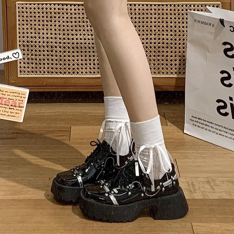 GIÀY OXFORD O105 ĐẾ CAO 5CM PHONG CÁCH ANH QUỐC PHỐI  KHÓA