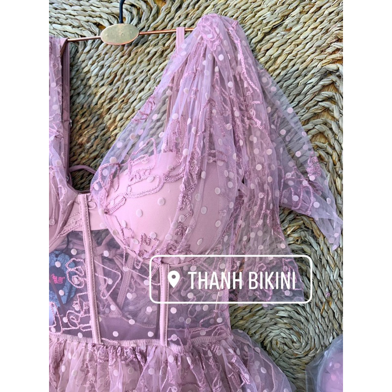 Đồ bơi liền phong cách tiểu thư. Hàng Nhập Cao Cấp hình thật và clip shop quay