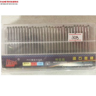 Bộ 30 cây mũi mài cán xoàn size 30b cán 3mm hongyu
