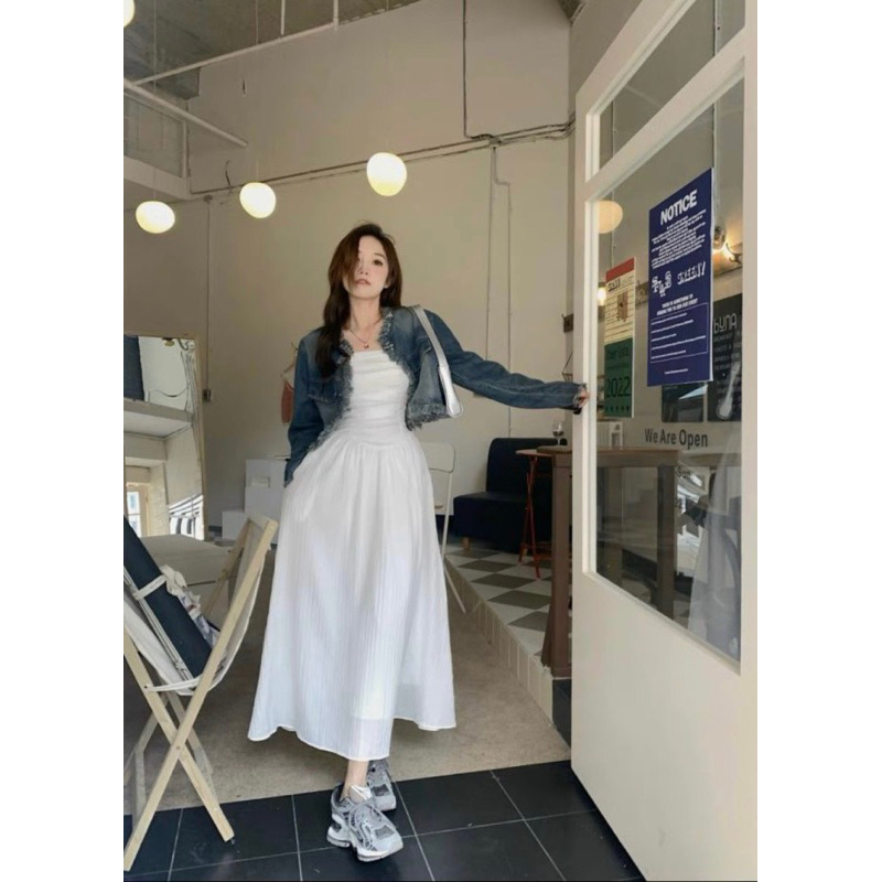 Đầm maxi cúp ngực nhún thun