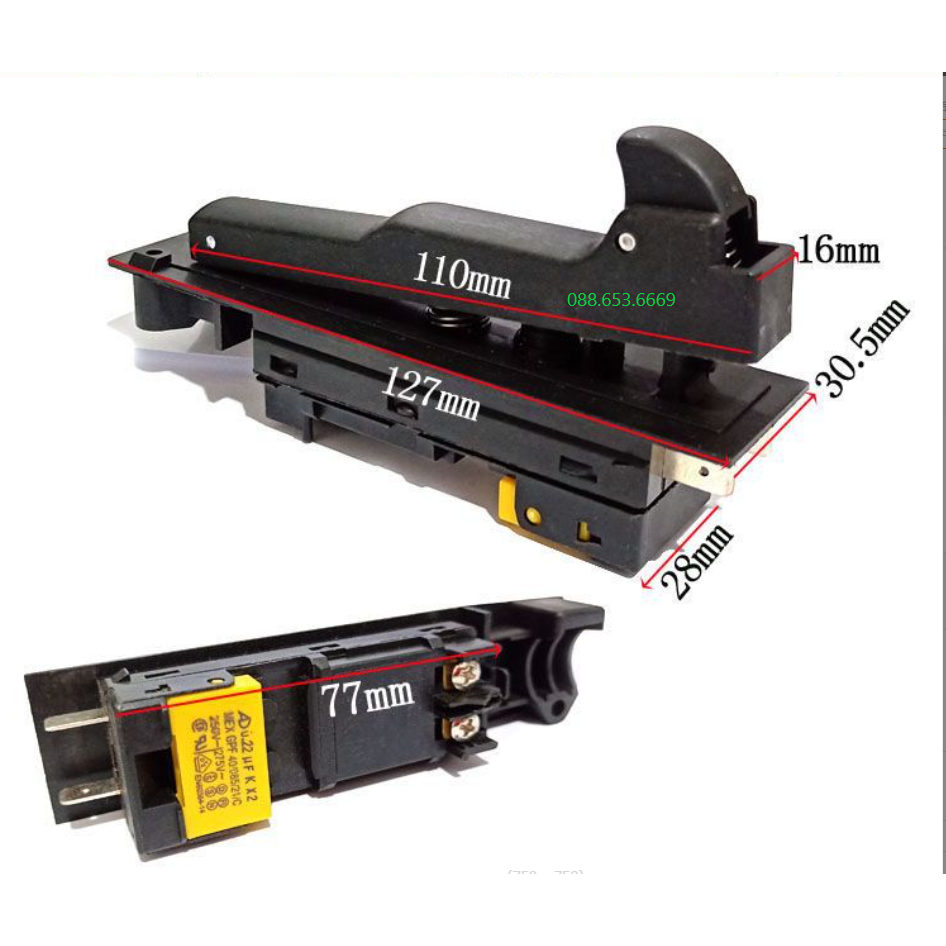 Công tắc máy mài góc 150mm/ 180mm/ Công tắc mài Makita - Maktec 180mm và 230mm (7020, 7030, 7050, 7060, 9020, 9050, 9060
