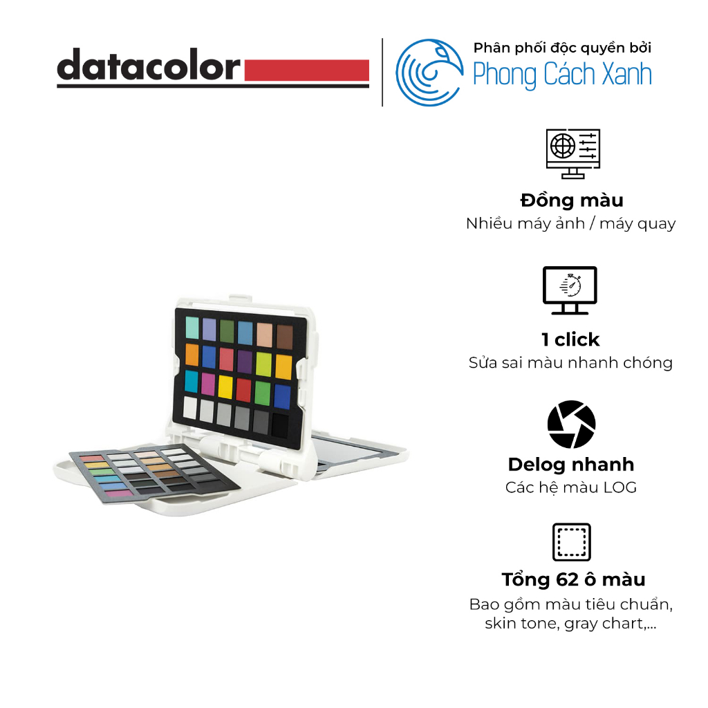 Cân màu cảm biến máy chụp / máy quay Datacolor Spyder Checkr Photo - Hàng Chính Hãng