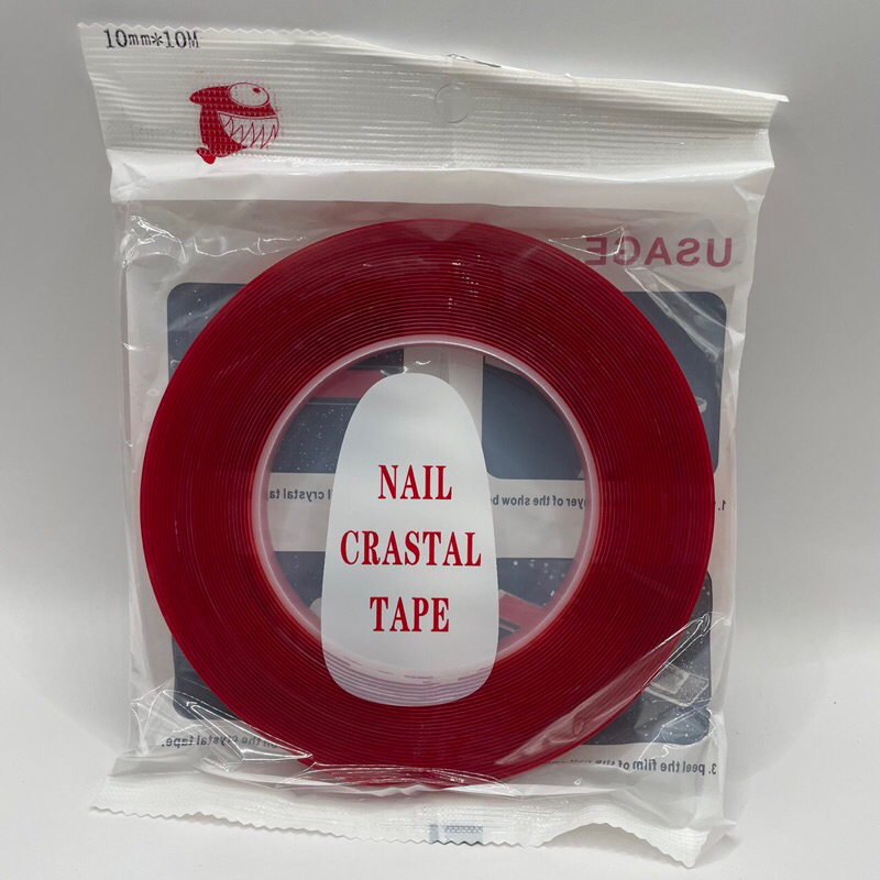 Cuộn băng keo đỏ 2 mặt dán móng mẫu , băng dính tạo mi fan HN NAIL NEW