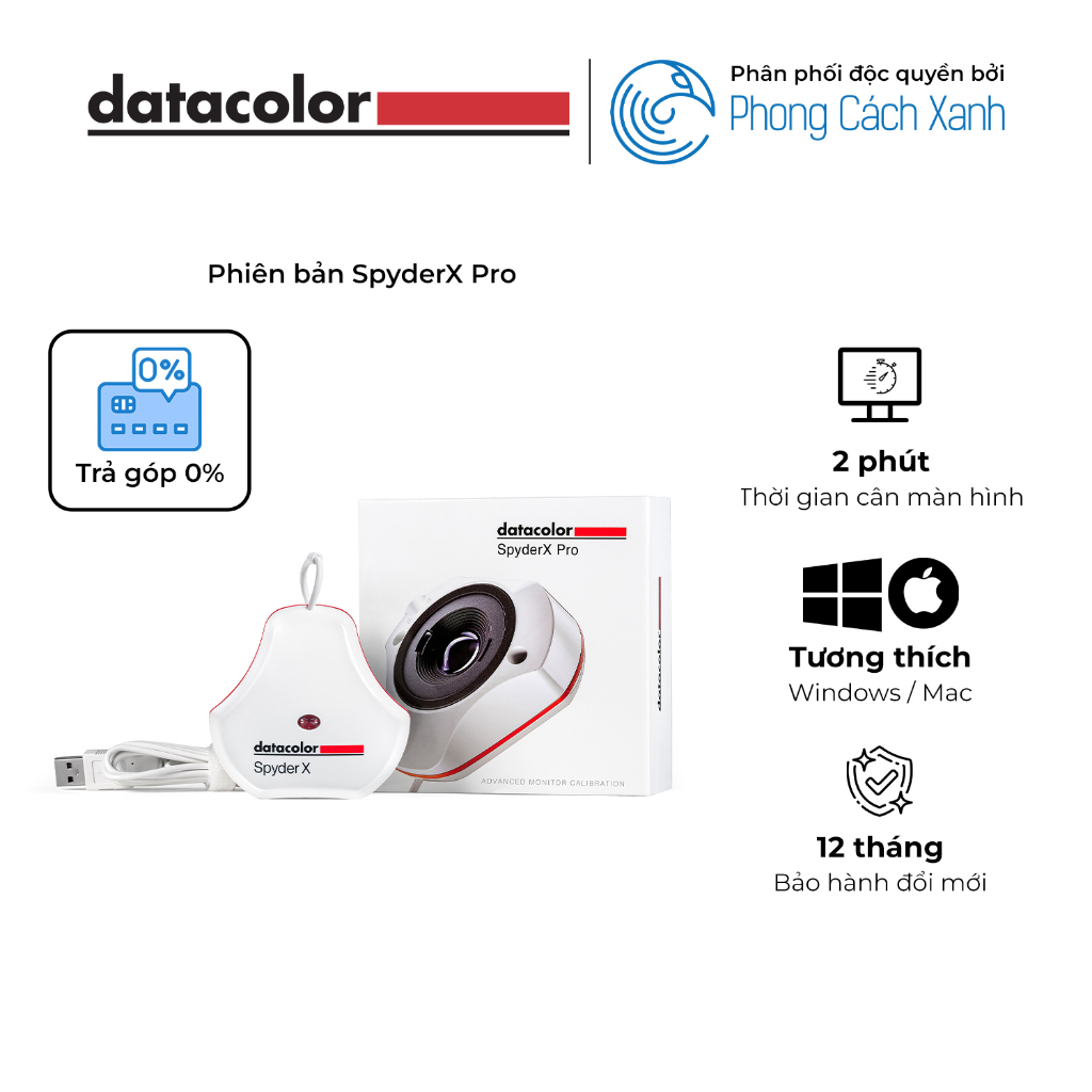Thiết bị cân màu màn hình máy tính Datacolor SpyderX Pro - Hàng Chính Hãng