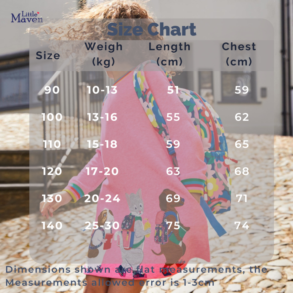 VÁY BABYDOLL CÔNG CHÚA COTTON CHO BÉ GÁI LITTLE MAVEN FORM CHỮ A DÀI TAY SIZE ĐẠI TRẺ EM 2 3 4 5 6 7 8 TUỔI