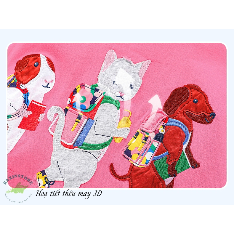 VÁY BABYDOLL CÔNG CHÚA COTTON CHO BÉ GÁI LITTLE MAVEN FORM CHỮ A DÀI TAY SIZE ĐẠI TRẺ EM 2 3 4 5 6 7 8 TUỔI