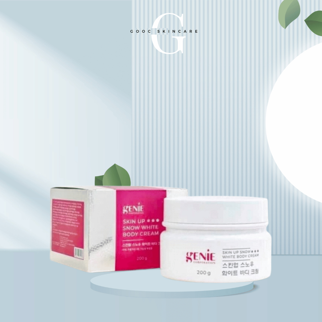 Kem Trắng Da Toàn Thân Genie Tinh Thể Nước Skin Up Snow White Body Cream - 200g