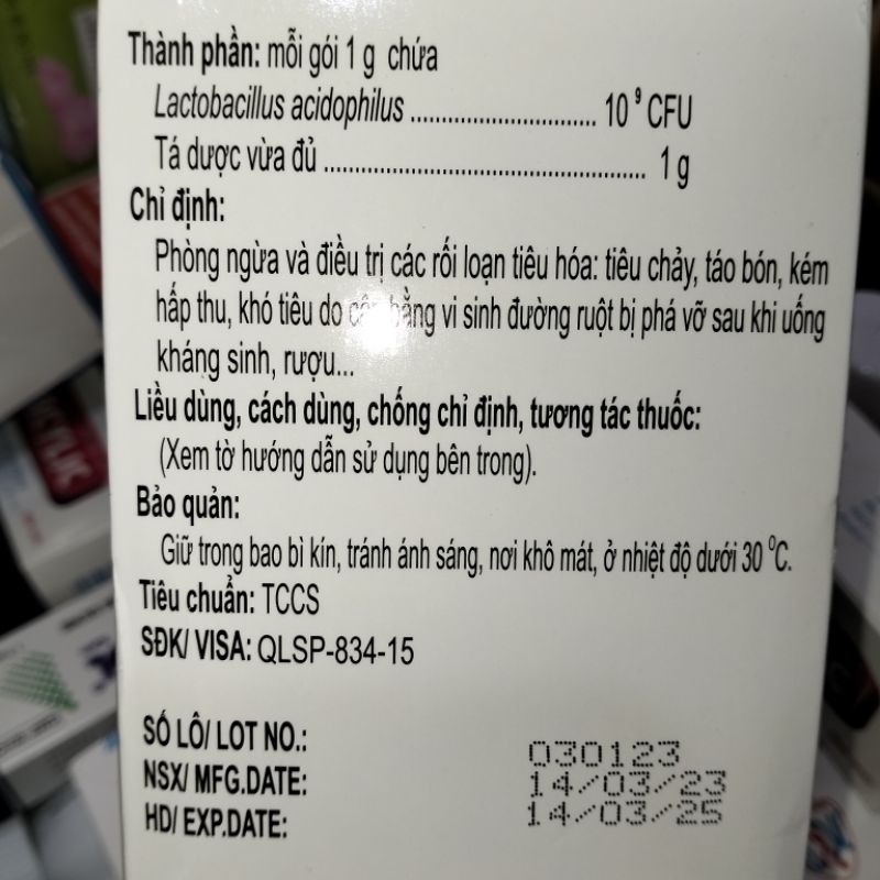 Men lactobacillus Bacivit -H hộp 100gói