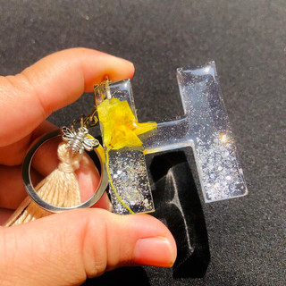 Móc khoá hoa thật keychain quà tặng DIY Lilande