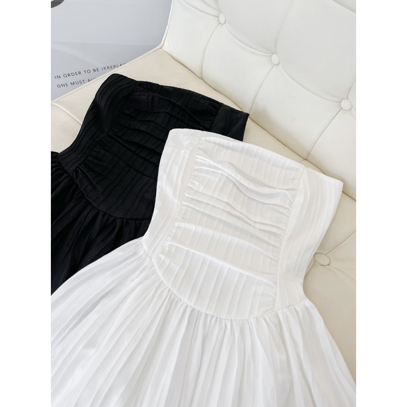 Đầm maxi cúp ngực nhún thun