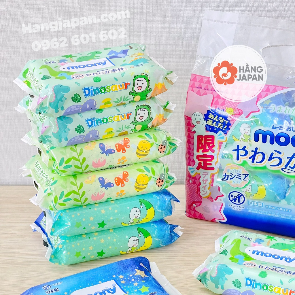 Khăn ướt MOONY Nhật Bản mẫu mới chính hãng