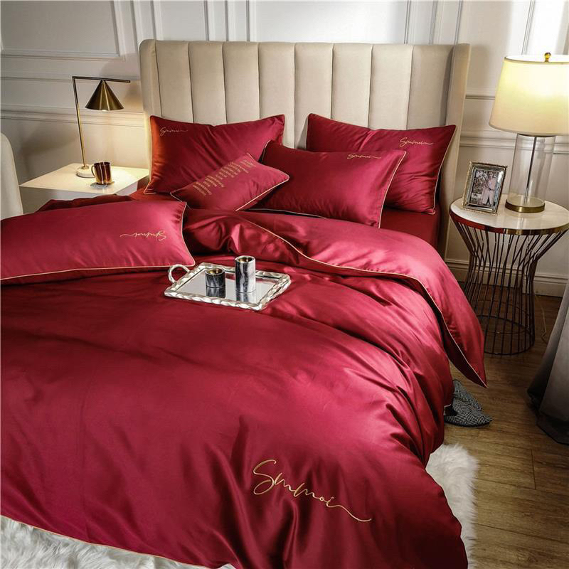 Bộ Chăn Ra Ga Drap Gối Trải Giường Lụa TENCEL SUMOI 60s Món Bộ Chăn Ra Ga Drap Gối Trải Giường Đẹp L