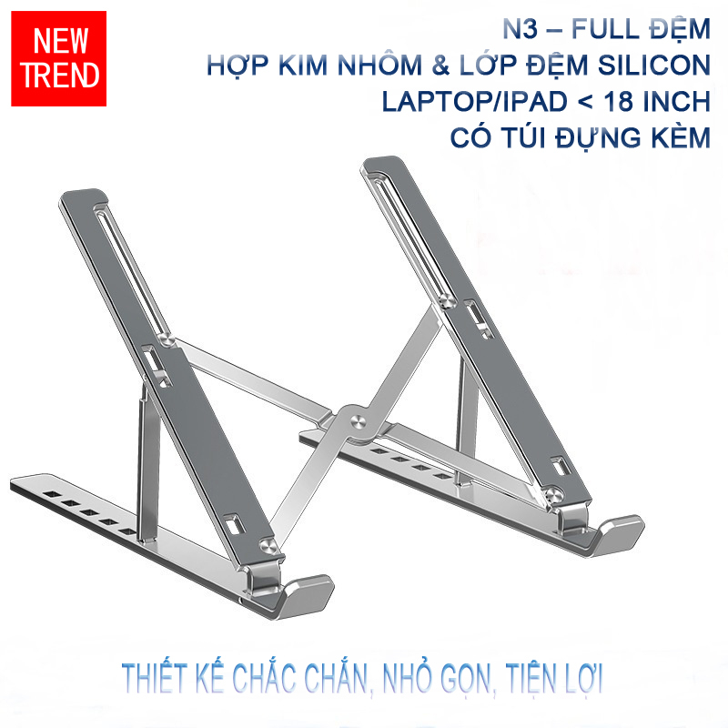 Giá đỡ laptop, macbook, ipad giúp tản nhiệt máy tính và điểu chỉnh tư thế ngồi