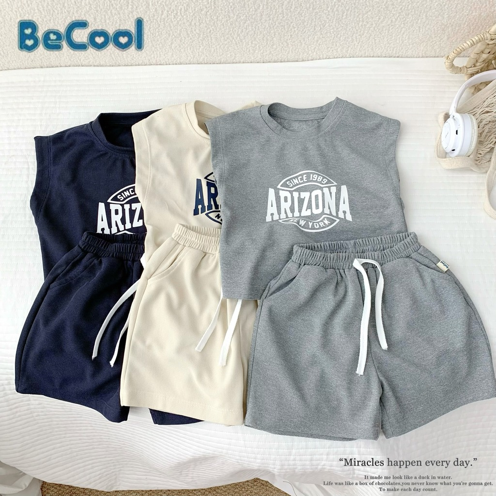 Bộ Ba Lỗ Cho Bé Trai Bé Gái IN CHỮ NEWYOK Bộ Quần Áo Cho Bé Chất Cotton cao cấp Từ 10 đến 26Kg BINBON KIDS