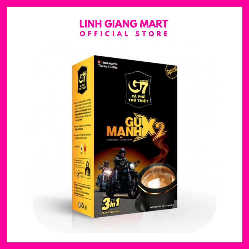 G7 Coffee - Cà Phê Hoà Tan 3in1 - Cà Phê Sữa Gu Mạnh X2 - Hộp 300g