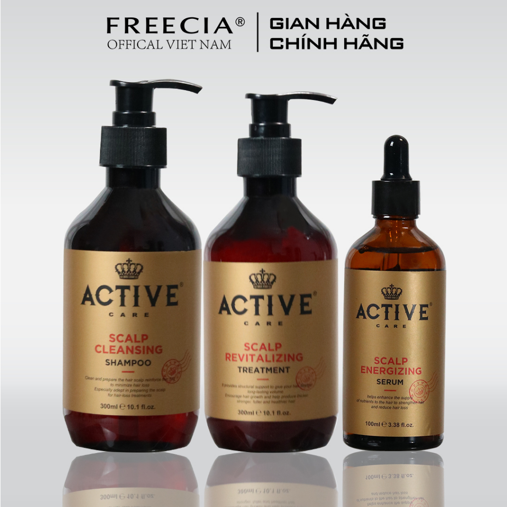 Combo Gội Xả Huyết Thanh (Serum) ACTIVE Care Giảm Rụng - Kích Thích Mọc Tóc Con Nhanh - Dưỡng Ẩm Phục Hồi