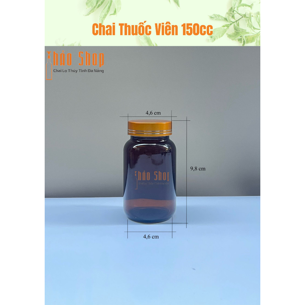 ⚡{HÀNG NEW} ⚡Vỏ Chai đựng thủy tinh thuốc 150cc, đựng dược phẩm, thực phẩm chức năng