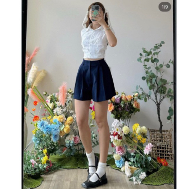 quần short xanh đen