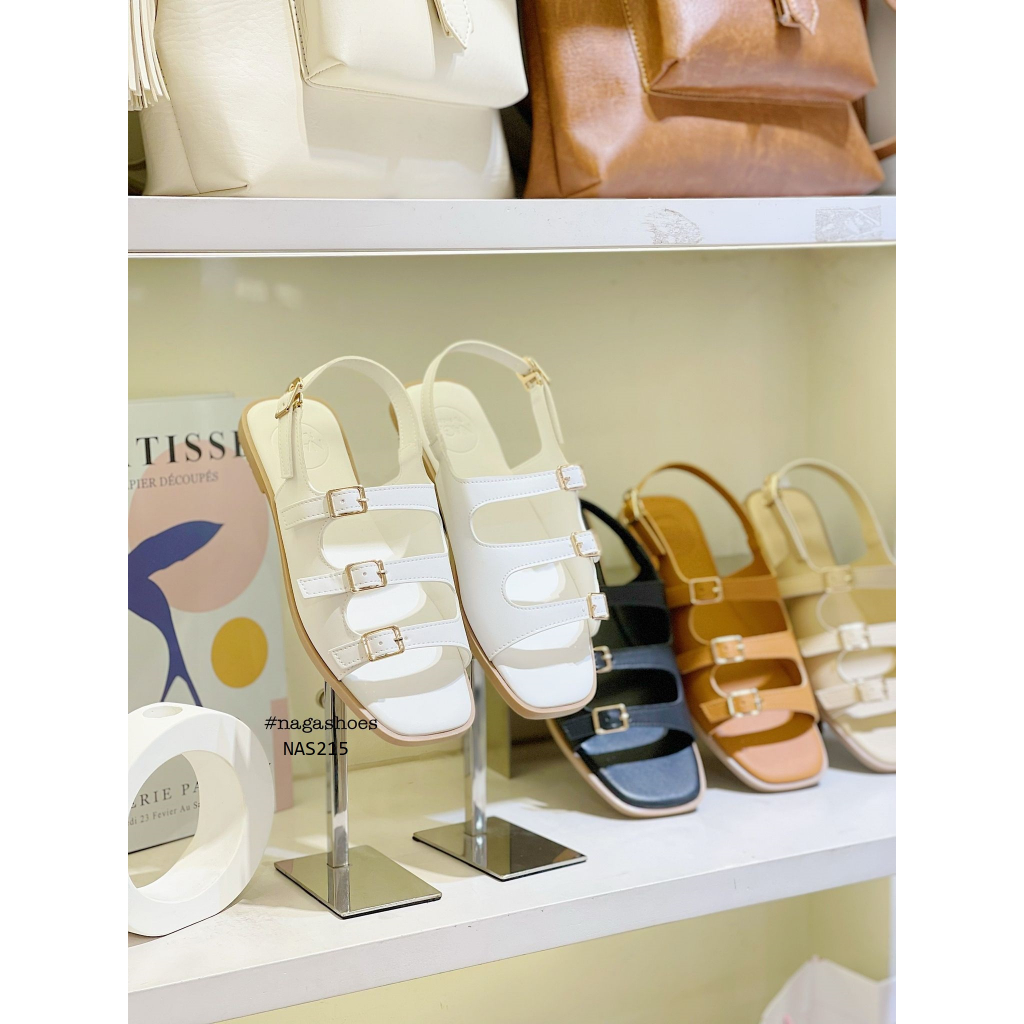 SANDAL NAGASHOES 3 QUAI NGANG PHỐI KHÓA NAS215