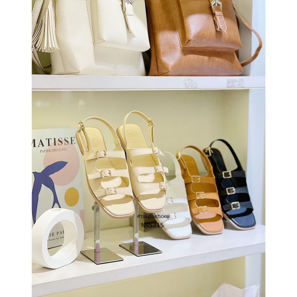 SANDAL NAGASHOES 3 QUAI NGANG PHỐI KHÓA NAS215