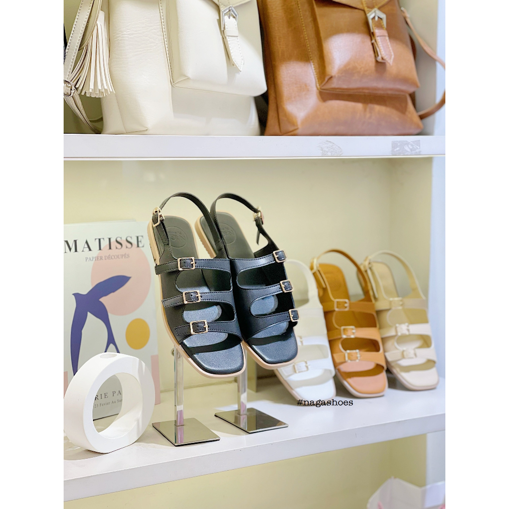 SANDAL NAGASHOES 3 QUAI NGANG PHỐI KHÓA NAS215