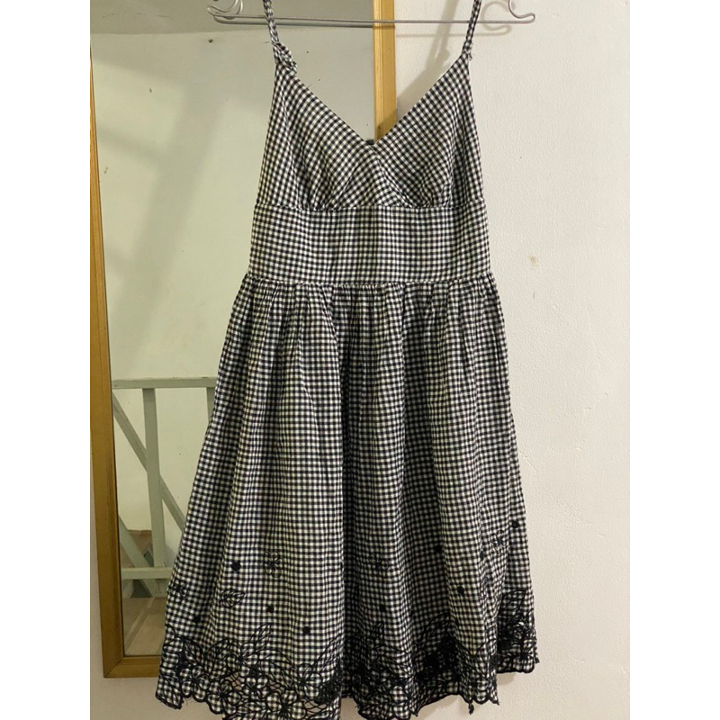 Đầm caro babydoll 2hand