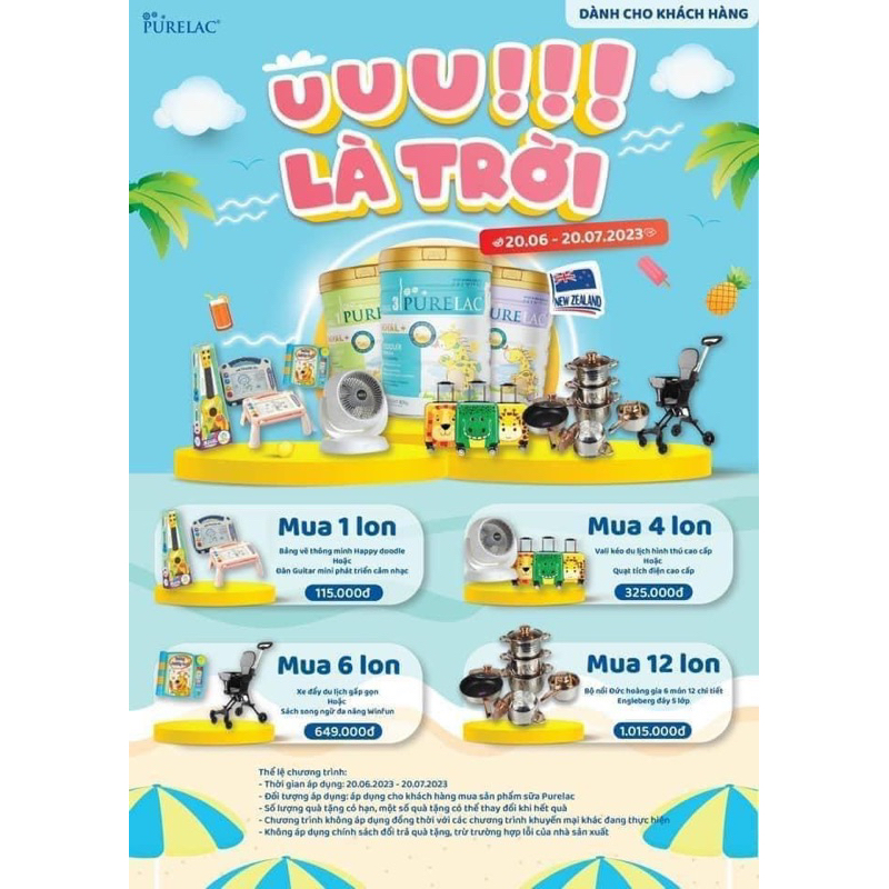 Sữa bột PURELAC 2 800g nhập khẩu New Zealand