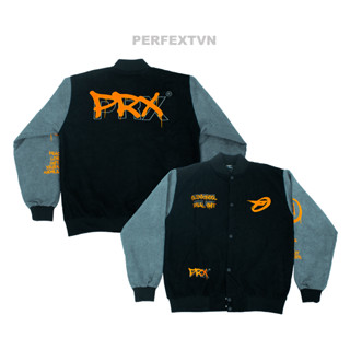 Áo khoác Perfext Varsity Jacket Nhung Tăm Lót Dù, Hoạ Tiết Thêu
