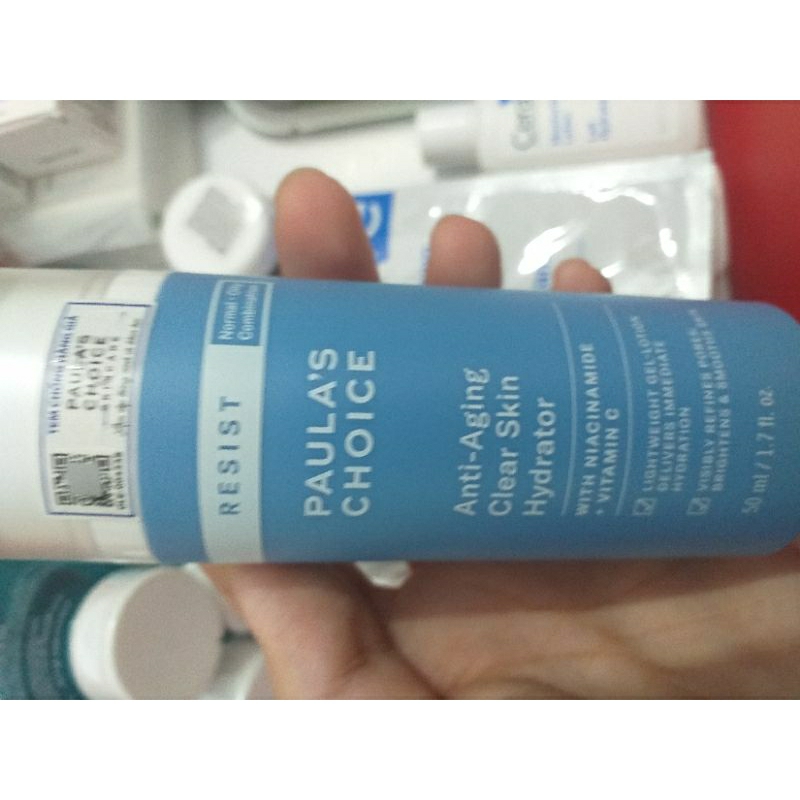 Kem dưỡng ẩm mềm mịn và dưỡng sáng cho da dầu lão hóa Paula's Choice Resist Anti-Aging Clear Skin Hydrator