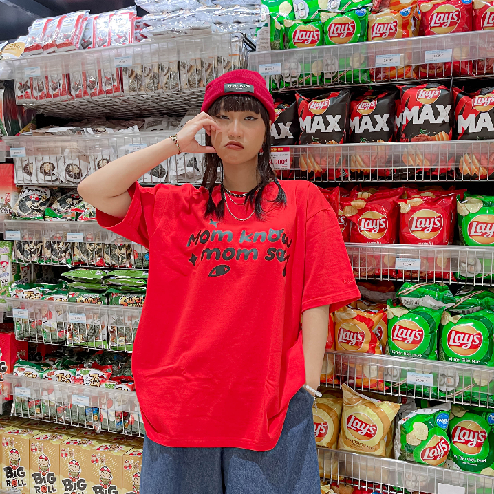 Áo thun Unisex tay lỡ cotton local brand HIDANZ - Mom Know Mom Sad