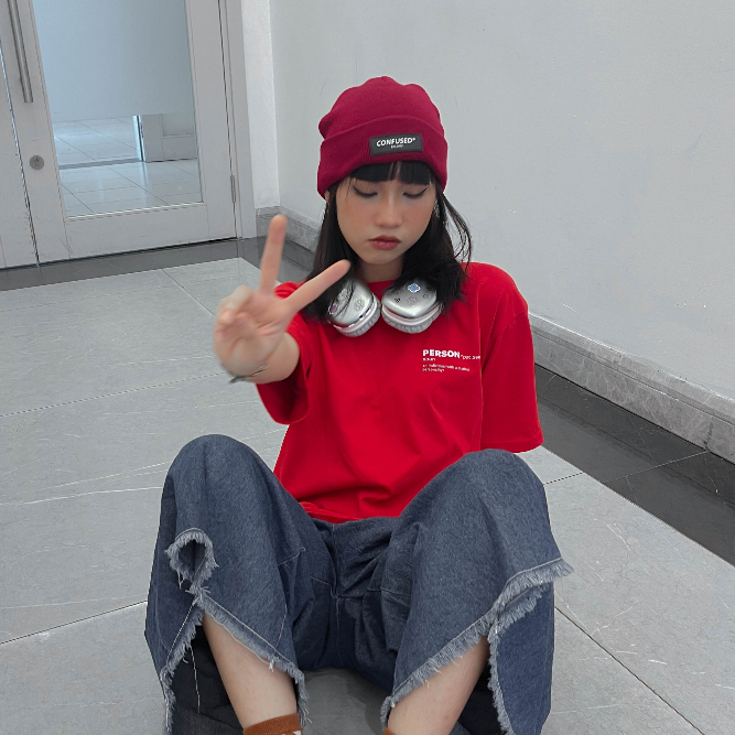 Áo thun Unisex tay lỡ cotton local brand HIDANZ - Person