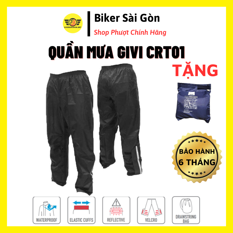 Quần Đi Mưa Givi CRT01 - Quần Mưa Chính Hãng Givi - Biker Sài Gòn