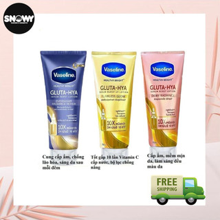 Sữa dưỡng thể Trắng Da Vaseline Healthy Bright Gluta HYA Serum Burst Lotion 10X Thái Lan