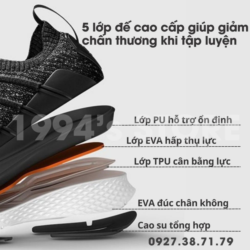 Giày thể thao chạy bộ XIAOMI MI SPORTS SNEAKERS 2 bản 2023 với nhiều nâng cấp - Dây và sau gót phản quang