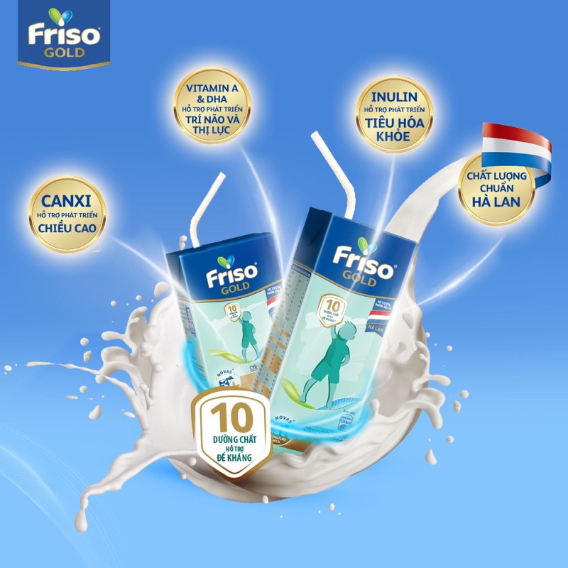 [Date T7/24]Thùng 48 hộp sữa Friso nước 180ml - Hàng thùng nguyên