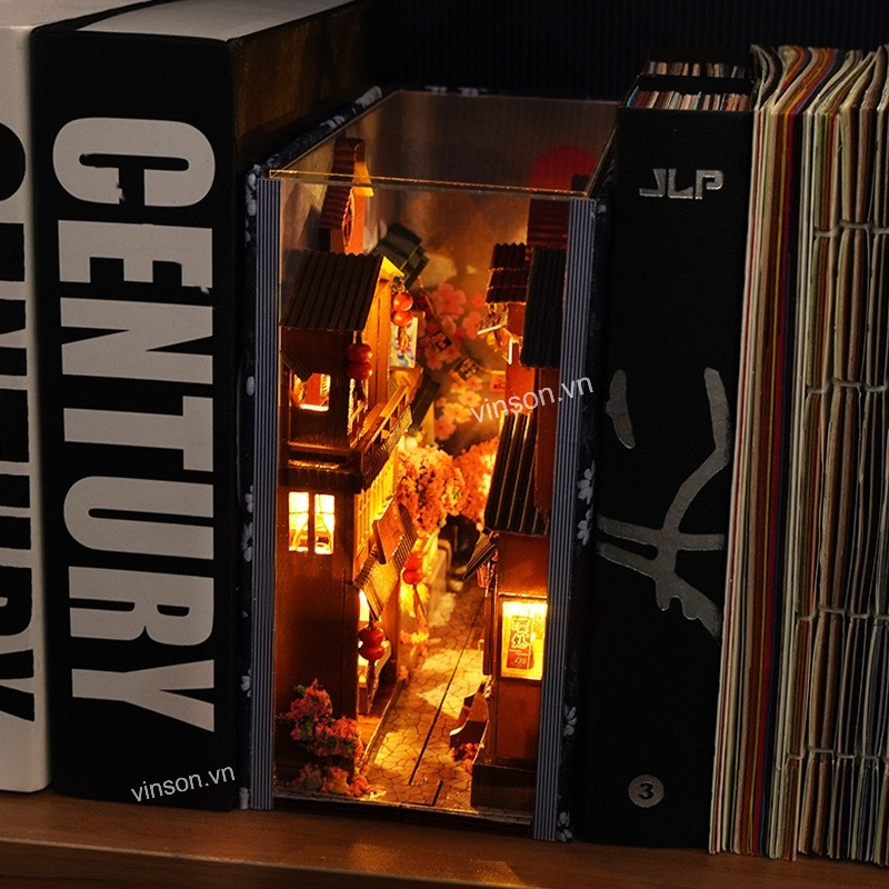 Mô hình BOOK NOOK,Diy house mô hình,Mô Hình,Nhà Gỗ Diy BOOK Nook,Quà sinh nhật