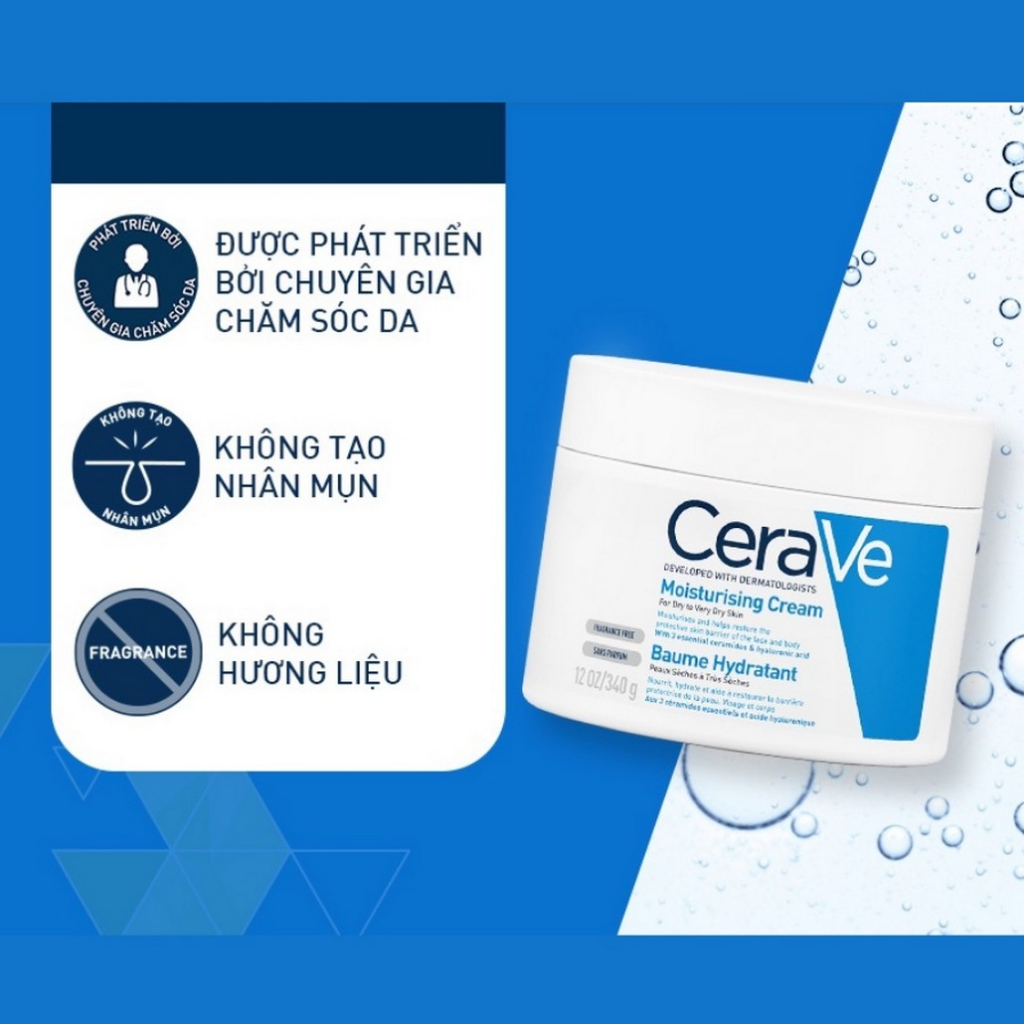 Kem dưỡng ẩm dành cho da khô Cerave Daily Moisturizing Cream khối lượng 454g - Hẻm Cosmetic