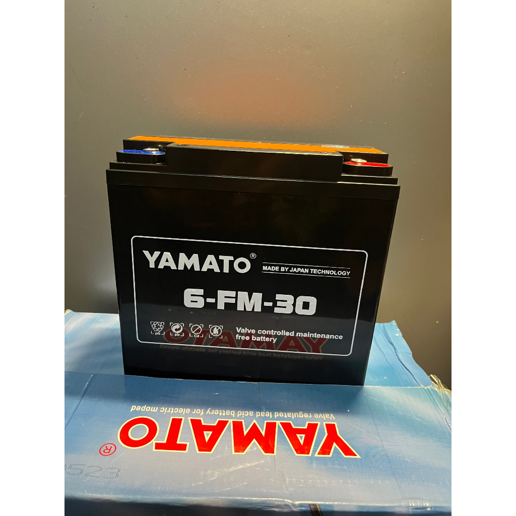 Bộ 4 Bình Ắc Quy Xe Máy Điện YAMATO 6-FM-30 12V-30AH, acquy dùng cho Loa Kéo, Năng Lượng Mặt Trời