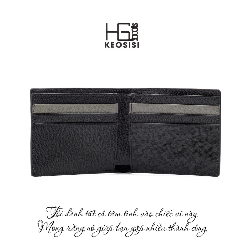 Ví da nam da bò thật Taiga Có hộp đựng cao cấp bóp nam dáng ngang có khóa kéo KEOSISI bảo hành 24 tháng