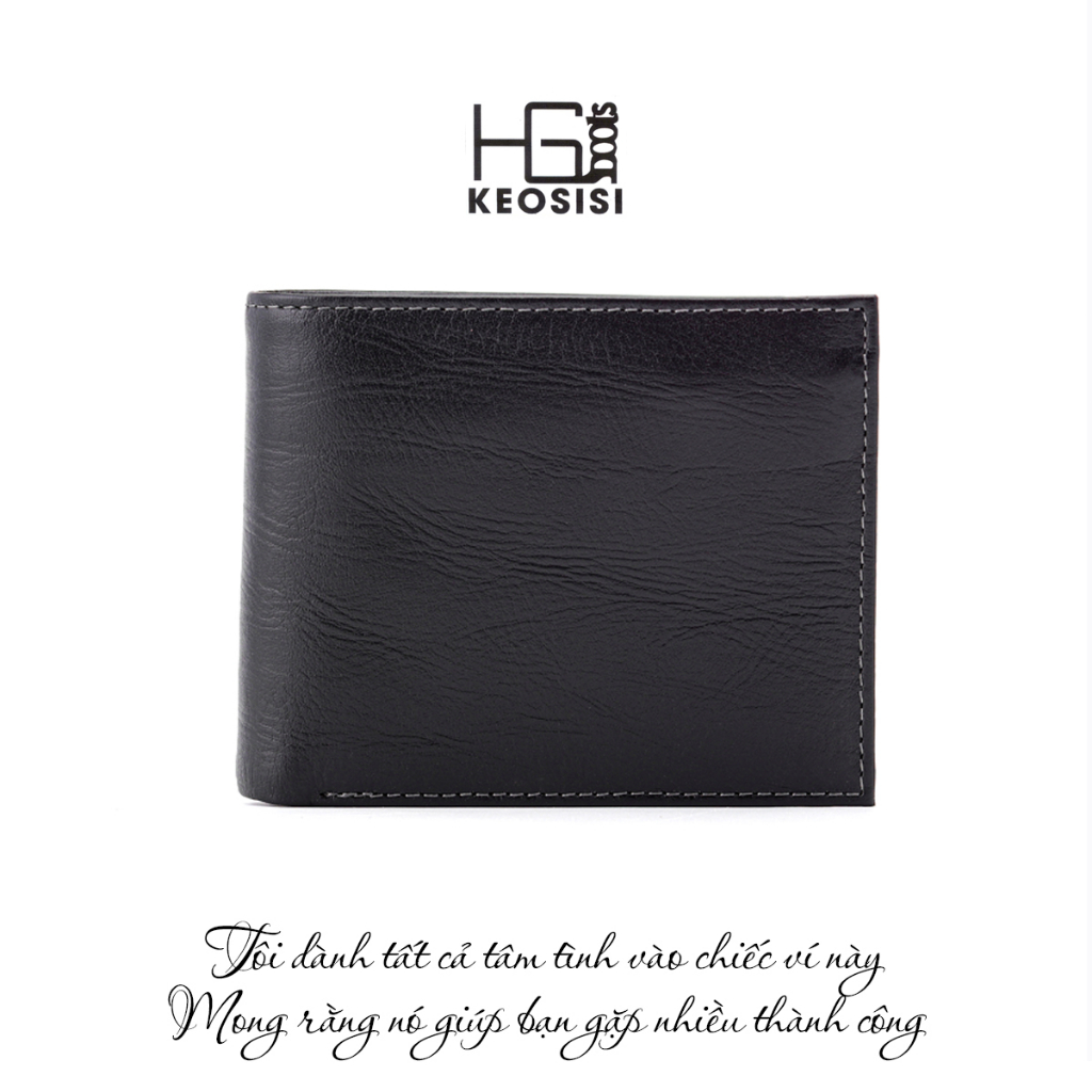 Ví Da Nam Cao Cấp VH01 vân gỗ Có hộp đựng sang trọng Bóp nam da bò thật KEOSISI Bảo hành 24 tháng