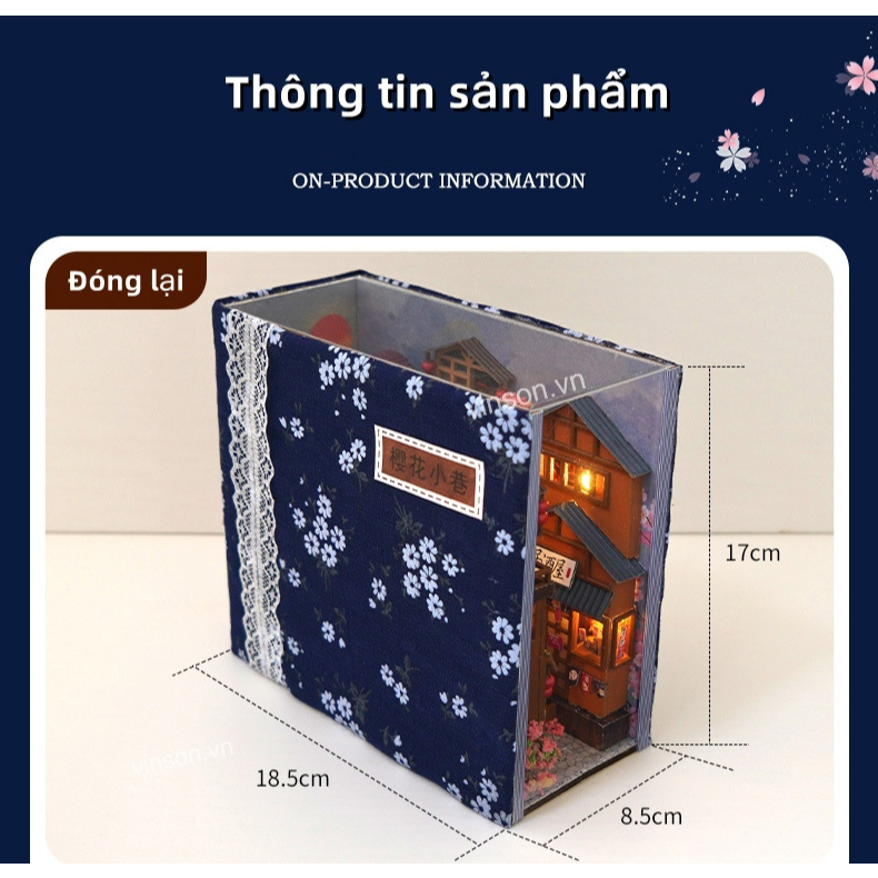 Mô hình BOOK NOOK,Diy house mô hình,Mô Hình,Nhà Gỗ Diy BOOK Nook,Quà sinh nhật