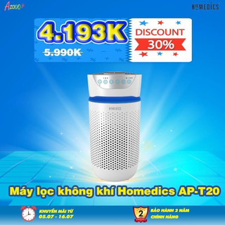 Máy lọc không khí diệt khuẩn, lọc bụi mịn siêu tốc, máy lọc chính hãng Homedics 5in1